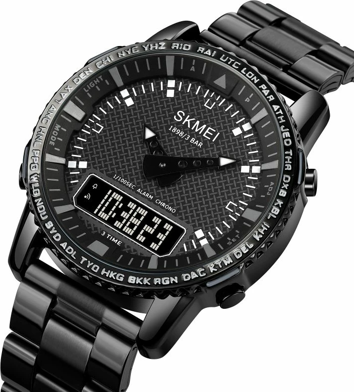 Orë dore për meshkuj Skmei, e zezë