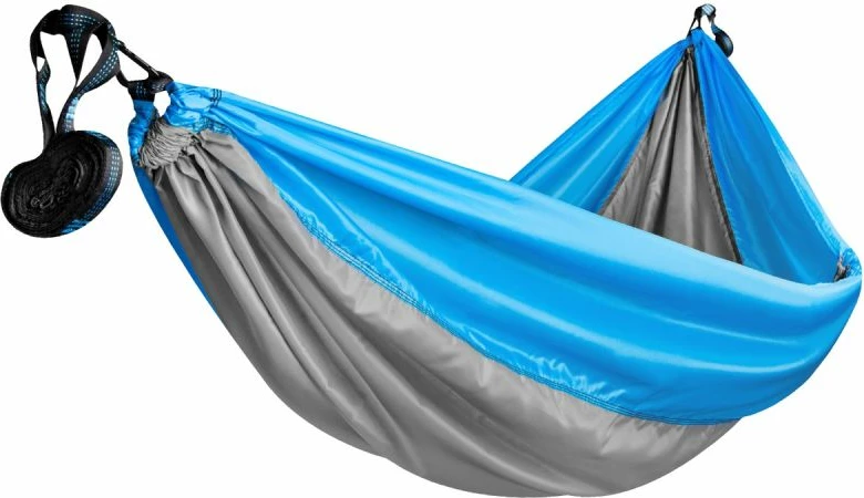 Hammock turistik për meshkuj, femra dhe fëmijë Spokey AIR ROCKER, blu dhe gri