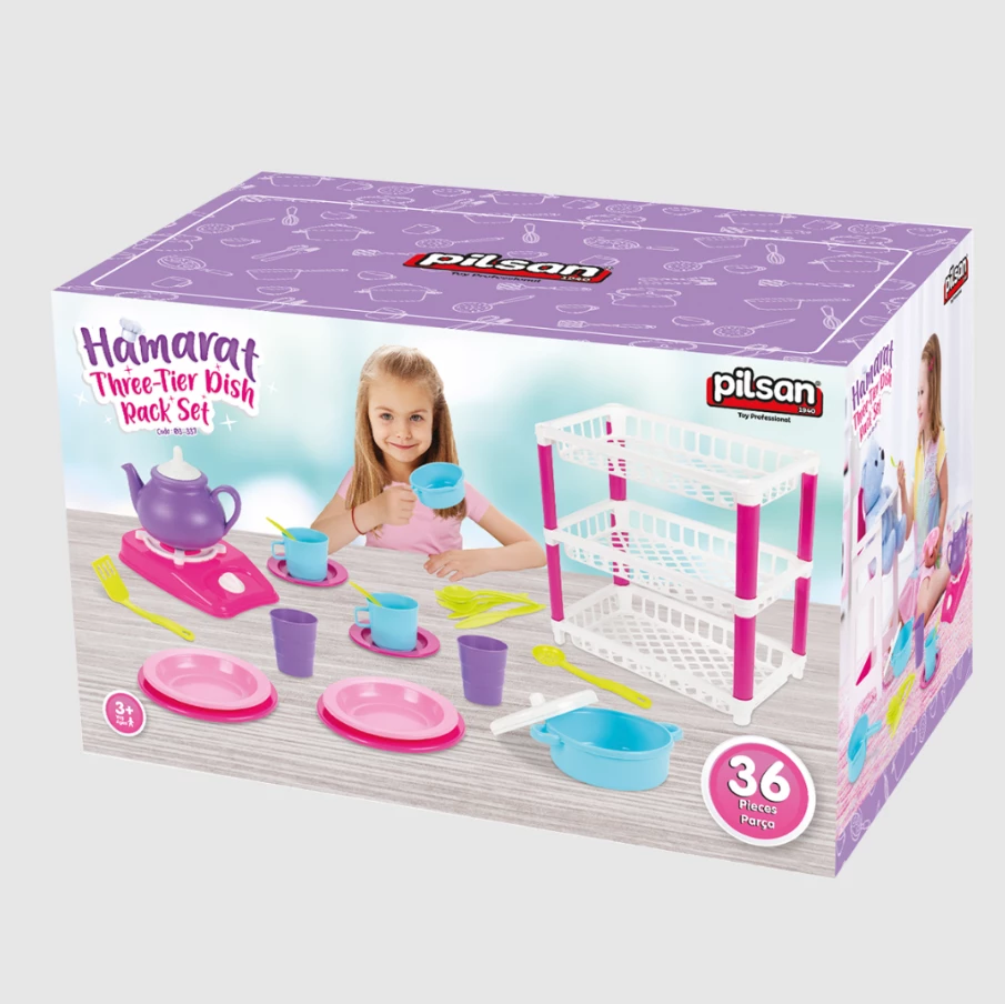 Set lodër për vajza Pilsan Hamarat Three Tier Dish Rack Set