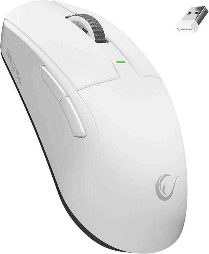 Maus gaming Rampage Zenith Pro (ZENITHPRO-WHITE) 26000 DPI PAW3395 4KHz BT 5.2/2.4G/USB-C, i bardhë, me receiver 4KHz