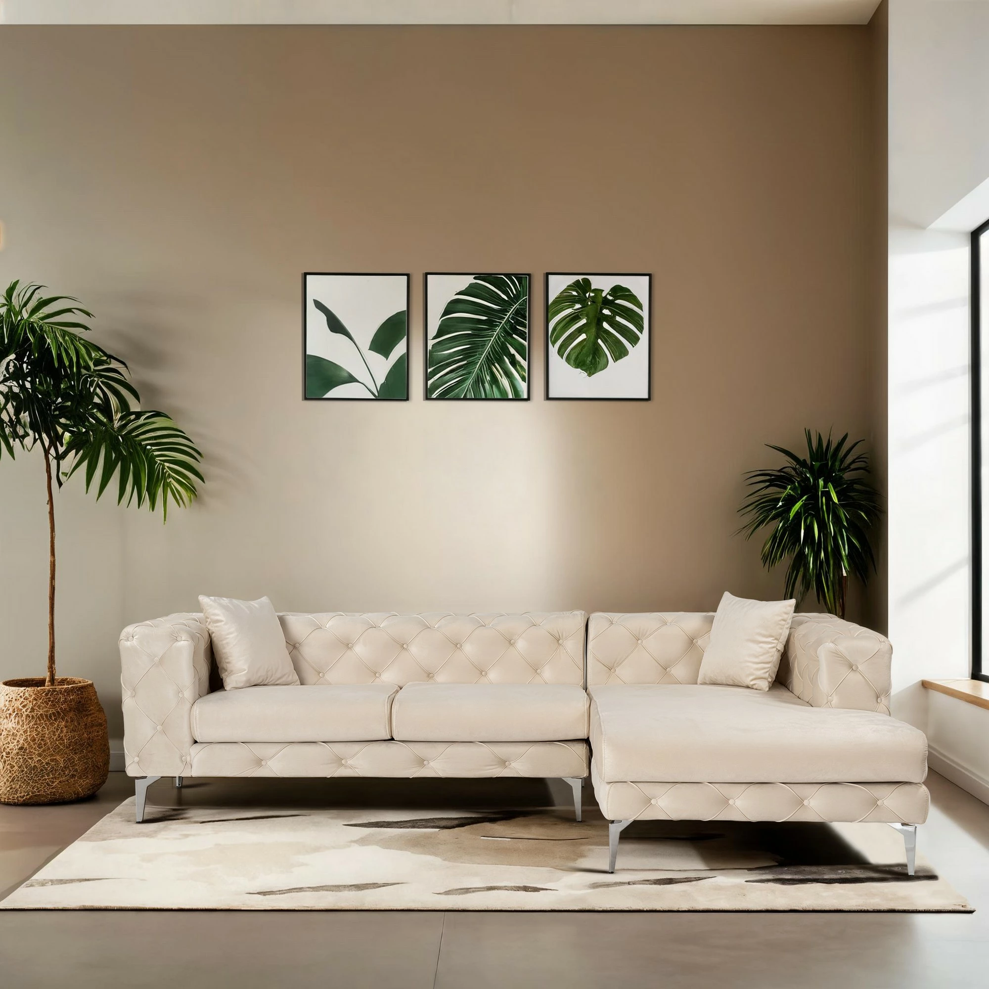Këndore Atelier del Sofa, Como Eco, e djathtë, bezhë