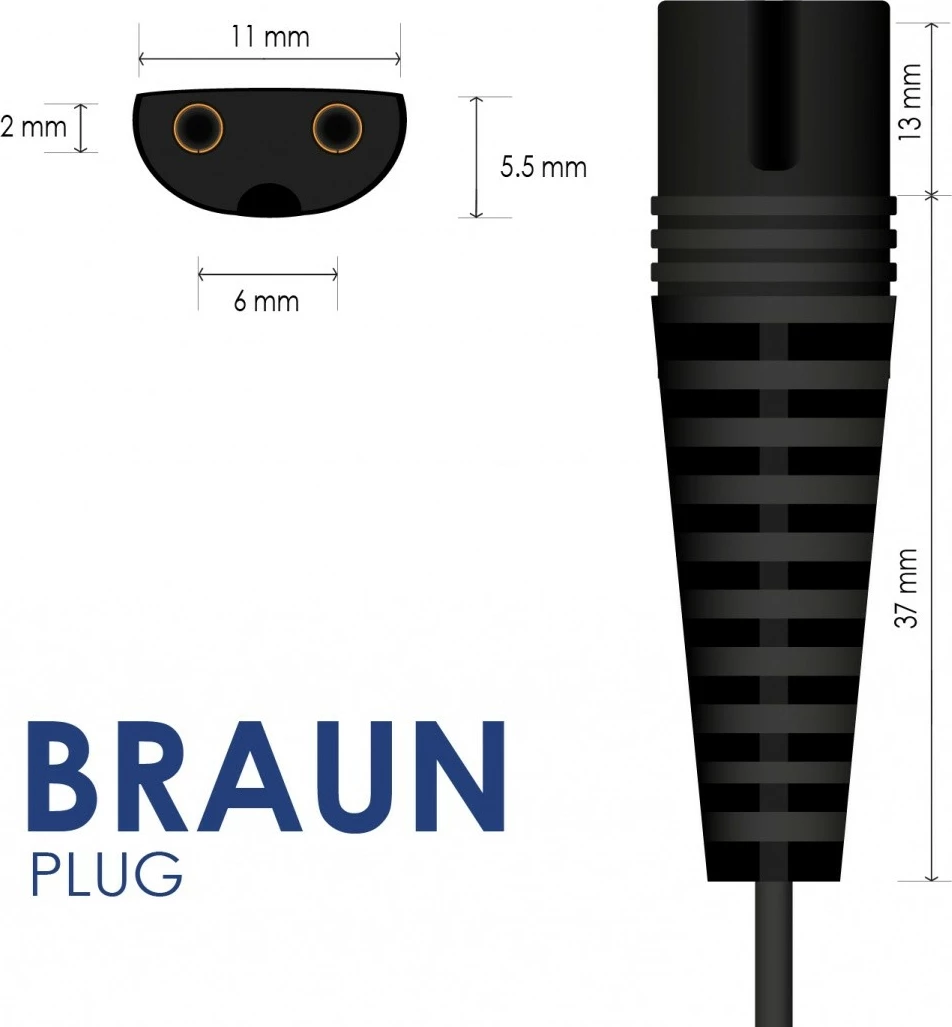 Karikues rryme AKYGA AK-PD-23 12V/400mA 4.8W kabllo 1.8m kompatibil me Braun Series 7, i zi