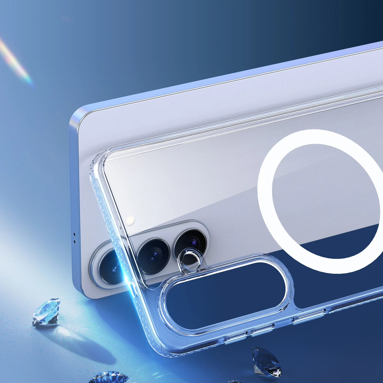 Mbështjellës Dux Ducis Clin Mag për Samsung Galaxy S26, kompatibil me MagSafe, TPU/PC, transparent, në kuti