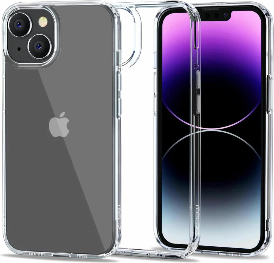 Mbështjellës Tech-Protect FlexAir Hybrid për iPhone 14, Transparent