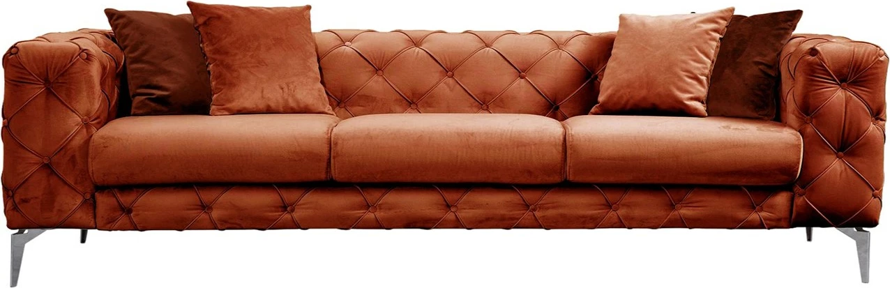 Divan treshe Como, portokalli, Atelier del Sofa