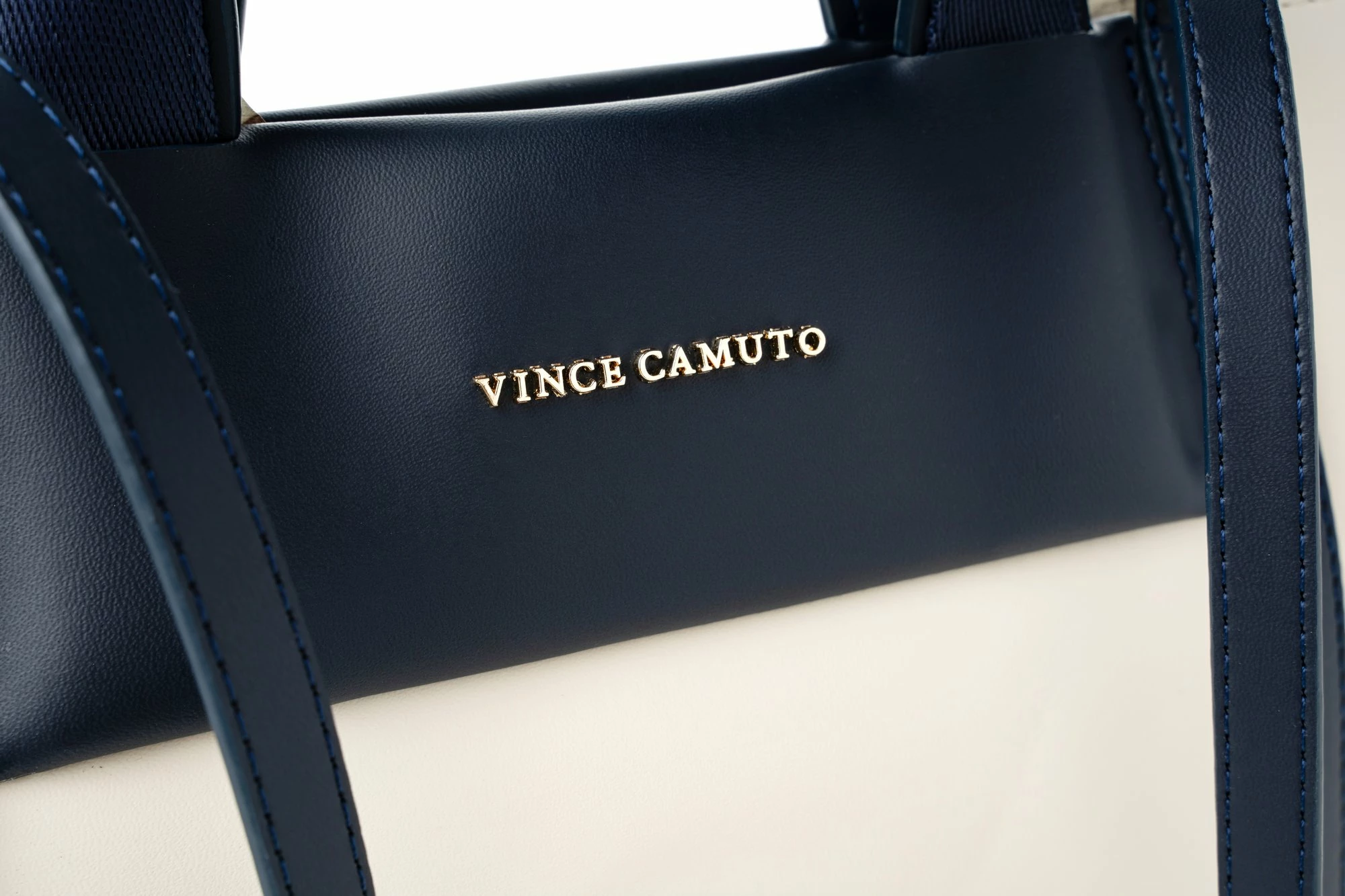 Tote bag Vince Camuto, Umbria, krem dhe kaltër e errët