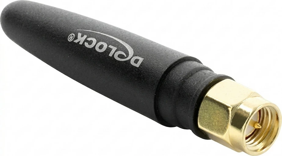 Antenë LTE DeLOCK, SMA Stecker (mashkull), 1.82 dBi, omnidireksionale, e zezë