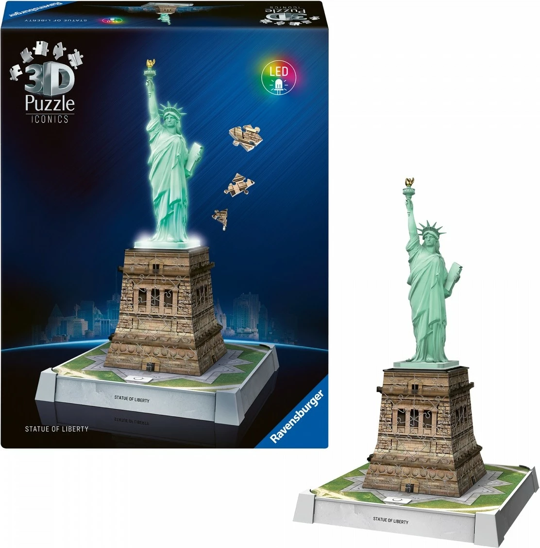 Puzzle 3D Ravensburger Statue of Liberty, 128 pjesë, plastik