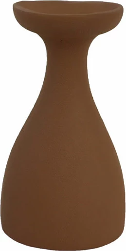 Mbajtëse qiriri dekorative TERZO.II, polirezine, ngjyrë kafe e errët, 12x9.5x22cm