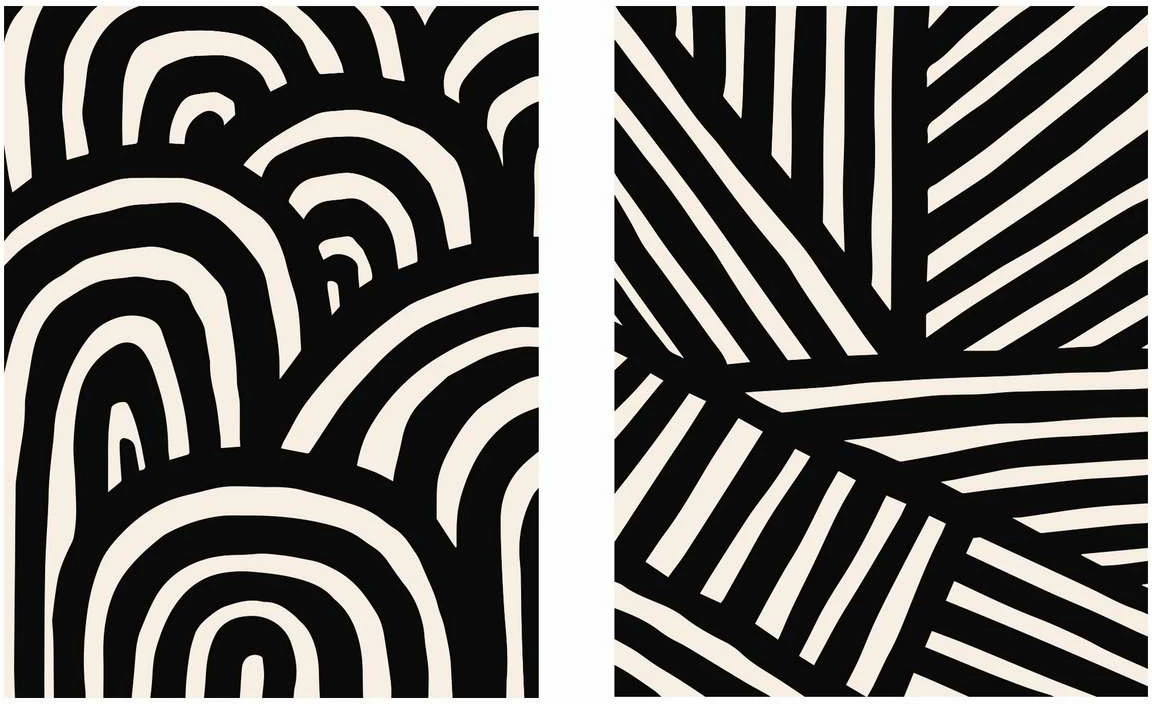 Pikturë dekorative me kornizë MDF (2 copë), Wallity, Mp2-00104, 21x30cm