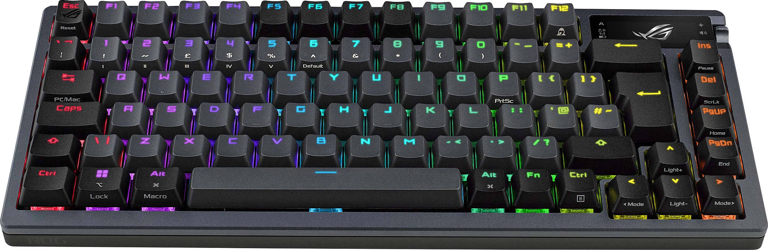 Tastierë gaming ASUS ROG Azoth, 75%, mekanike ROG NX Red, hotswap, USB/2.4GHz/Bluetooth, RGB, AZERTY FR, e zezë