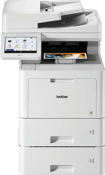 Printer multifunksional Brother MFC-L9670CDNT, laser me ngjyra, A4, duplex, NFC, i bardhë