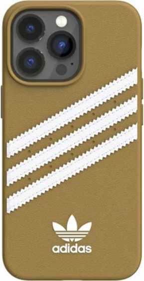 Mbështjellës Adidas OR Moulded PU për iPhone 13 Pro Max 6.7", bezhë e artë