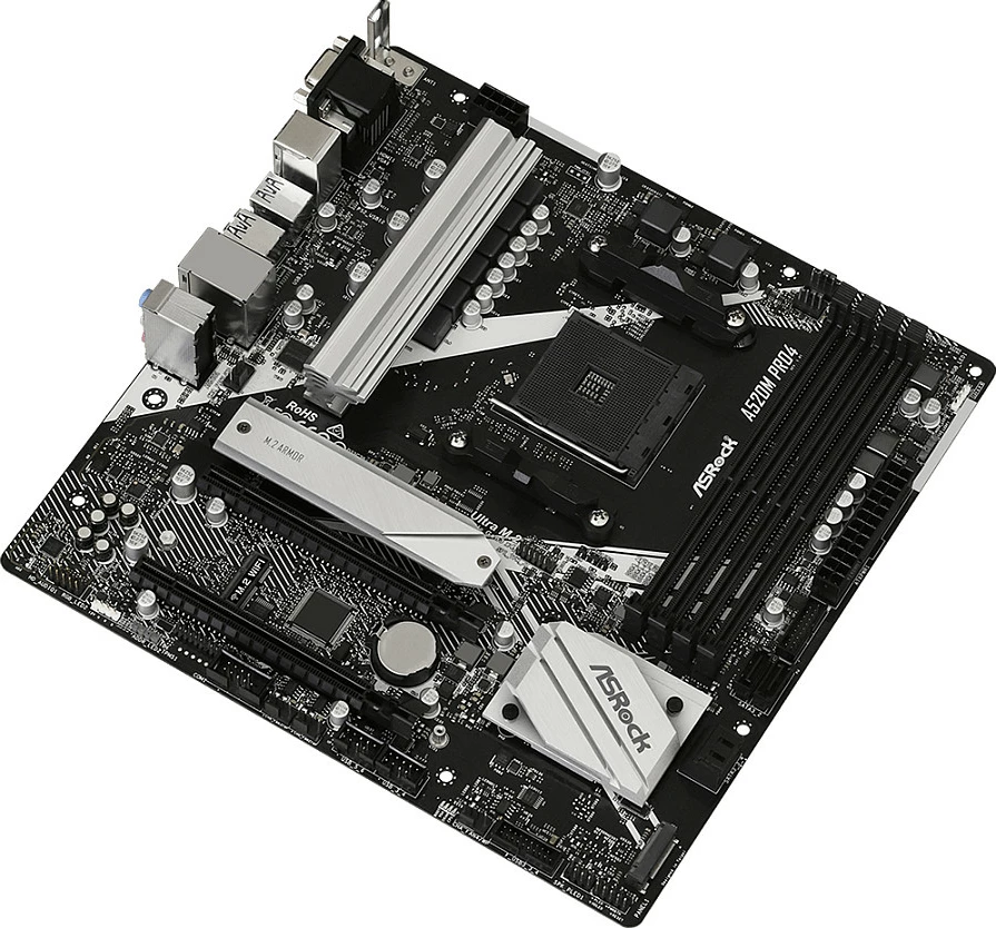 Pllakë amë ASRock A520M Pro4, AMD, Socket AM4, DDR4, micro ATX