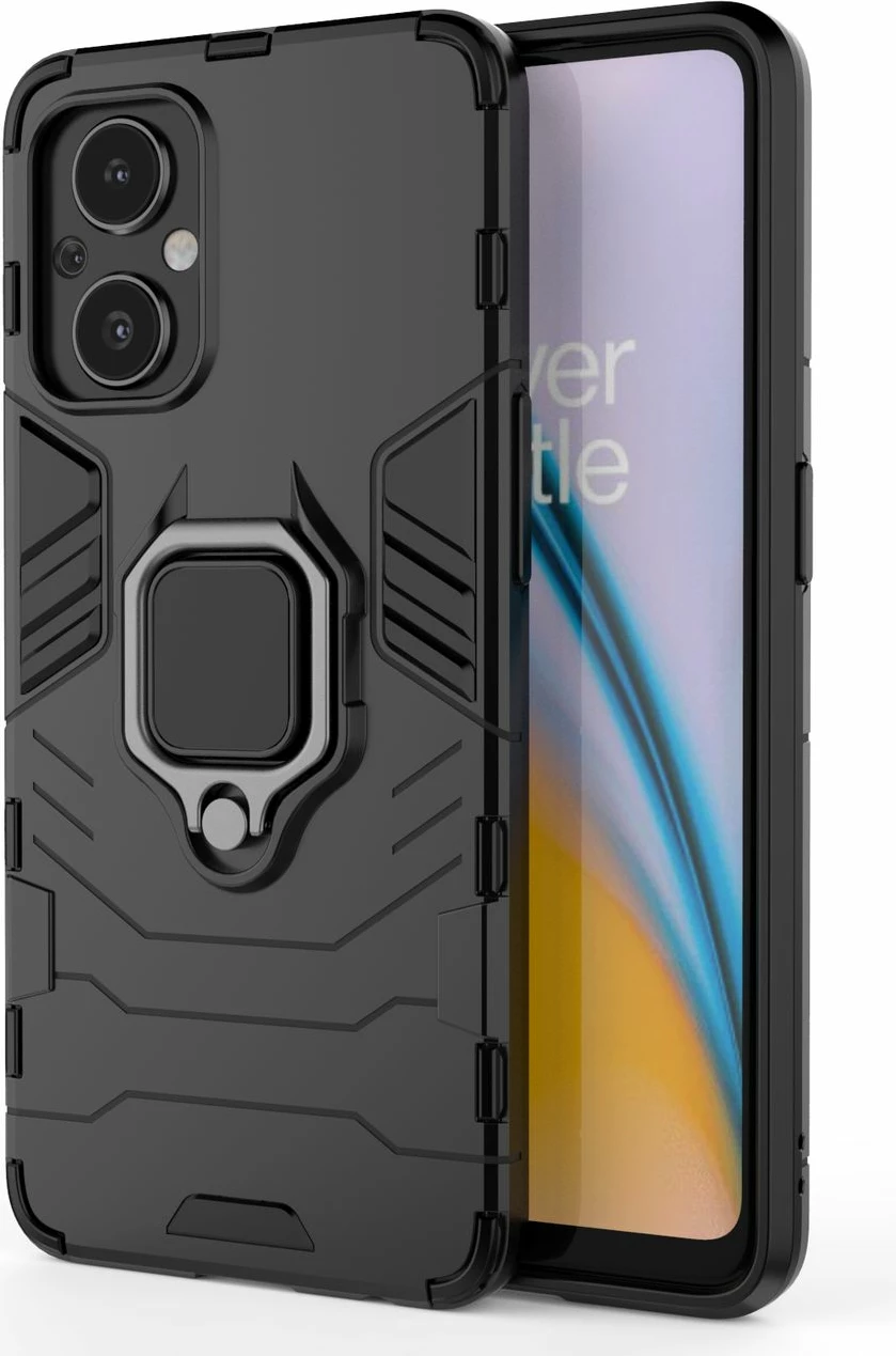 Mbështjellës Hurtel Ring Armor për OnePlus Nord N20 5G, i zi