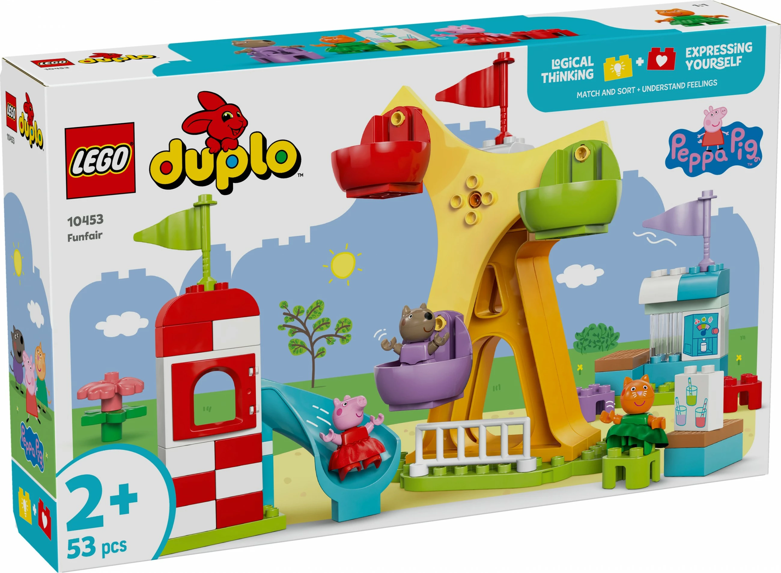 Set ndërtimi LEGO DUPLO Peppa Pig 10453, 53 pjesë, shumëngjyrësh