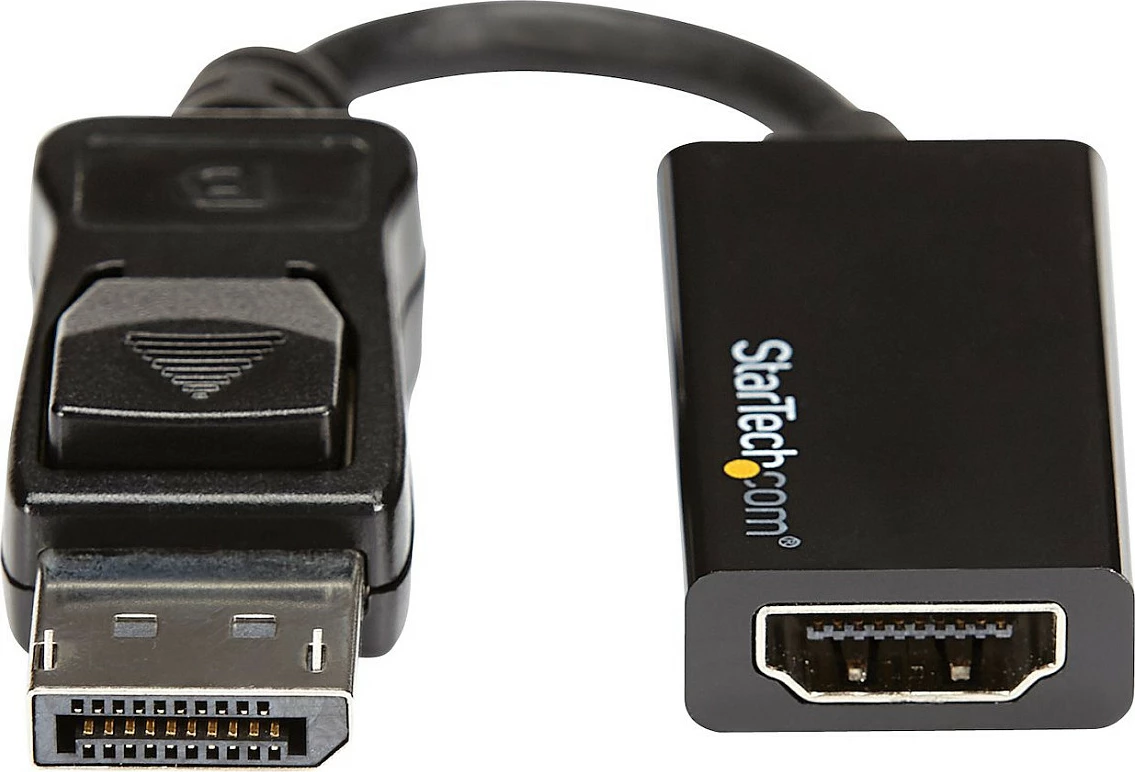 Adapter DisplayPort në HDMI StarTech DP2HD4K60S, 4K 60Hz, aktiv, 0.215 m, i zi