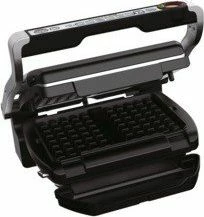 Grill elektrik Tefal OptiGrill GC716D12 2000W, pllaka të heqshme, programe automatike, zi/argjend