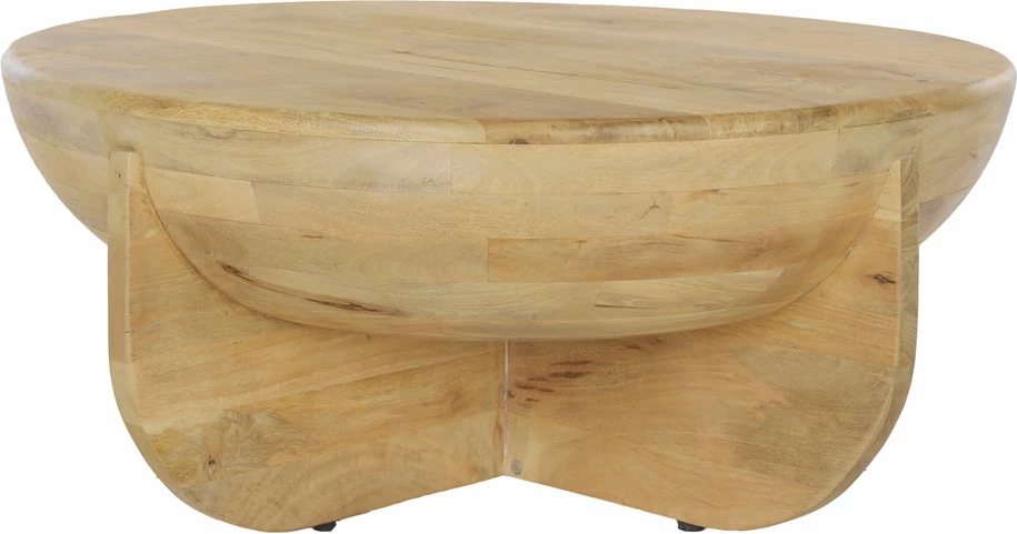 Tavolinë kafeje Paloma, dru mango natyral, 91x91x40cm