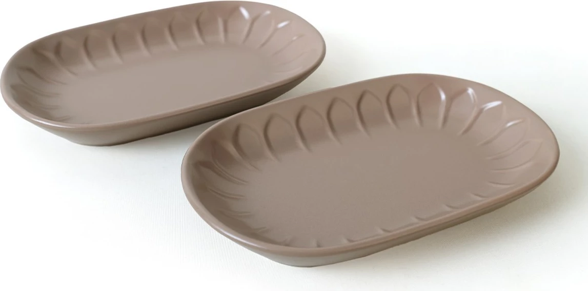 Set pjatash (2 copë), Hermia Concept, X00017601, bezhë, 25x15cm