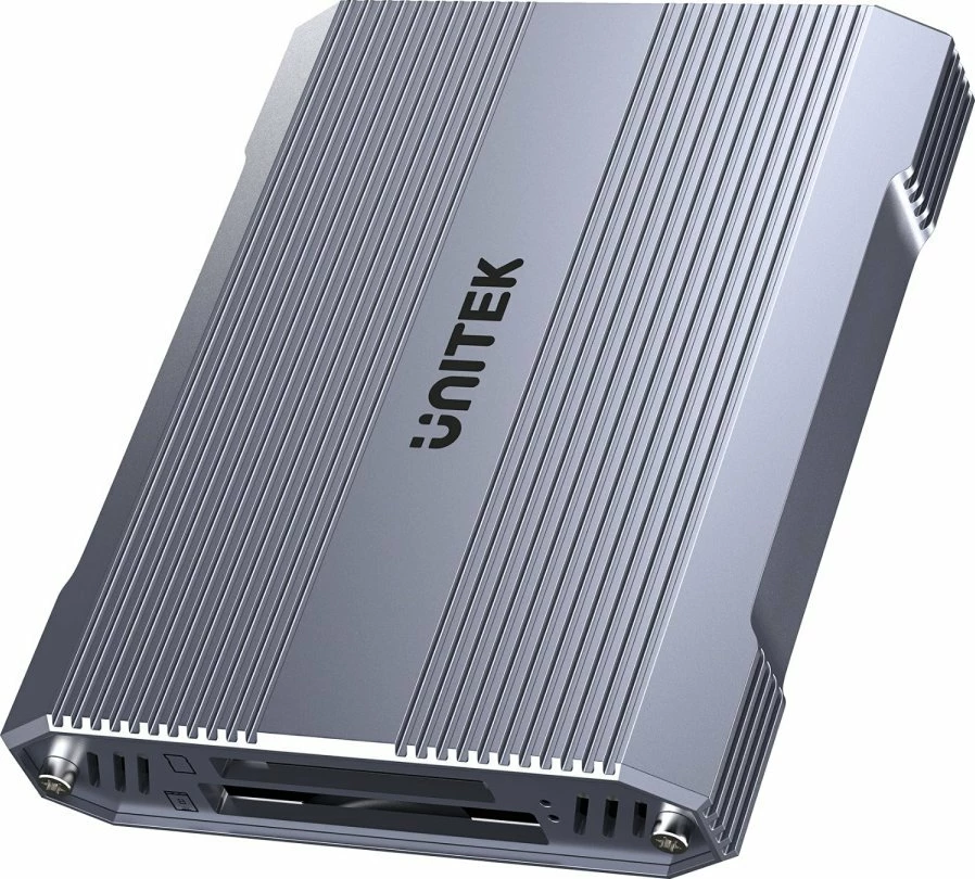 Lexues kartelash Unitek R1022C01 CFexpress Type B/SD/microSD, USB-C 10Gbps, HUB USB-A 10Gbps, gri, me kabllo USB-C 30cm