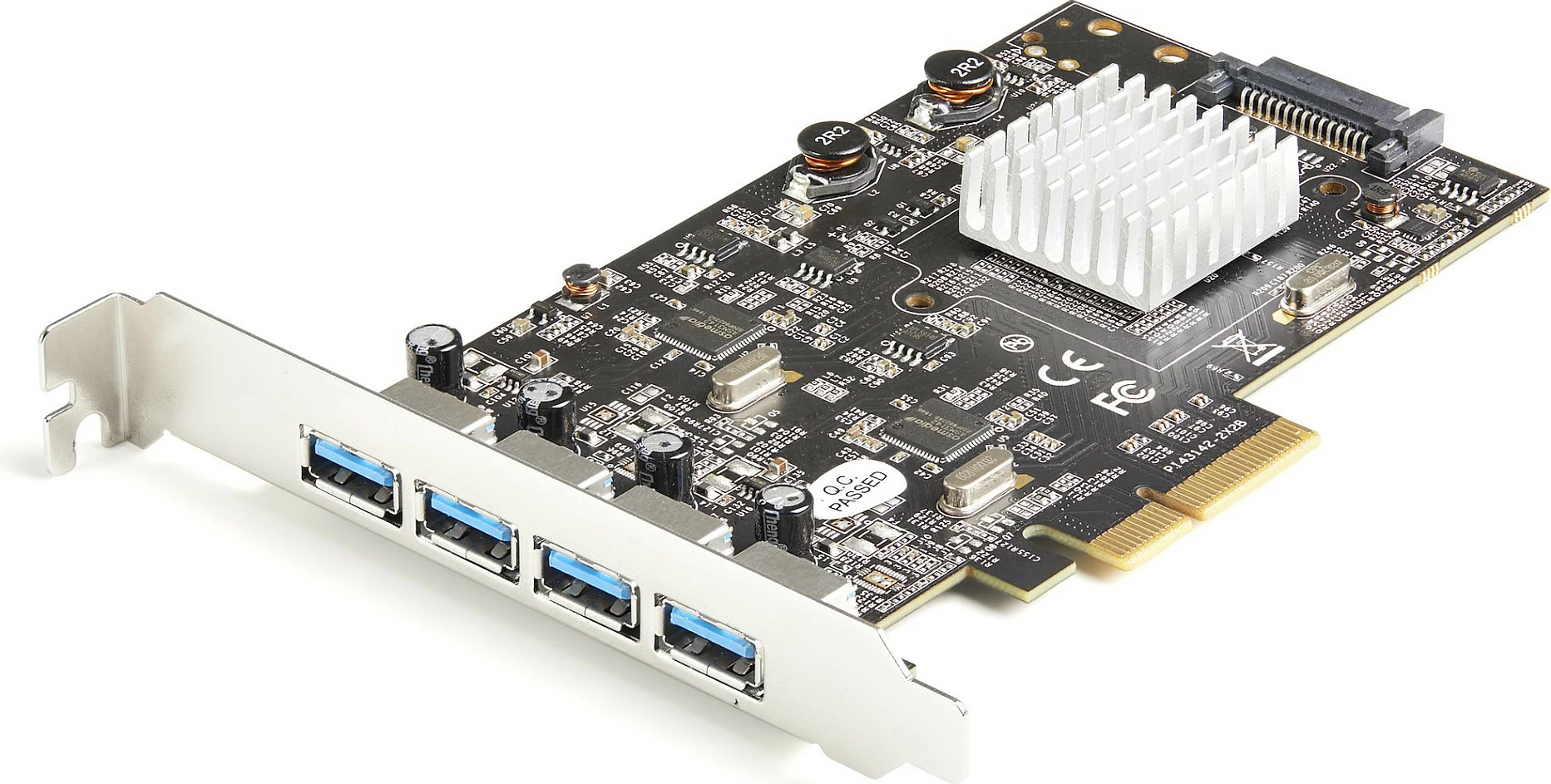 Kartelë PCIe USB StarTech PEXUSB314A2V2, 4x USB-A 10Gbps, PCIe 3.0, e zezë