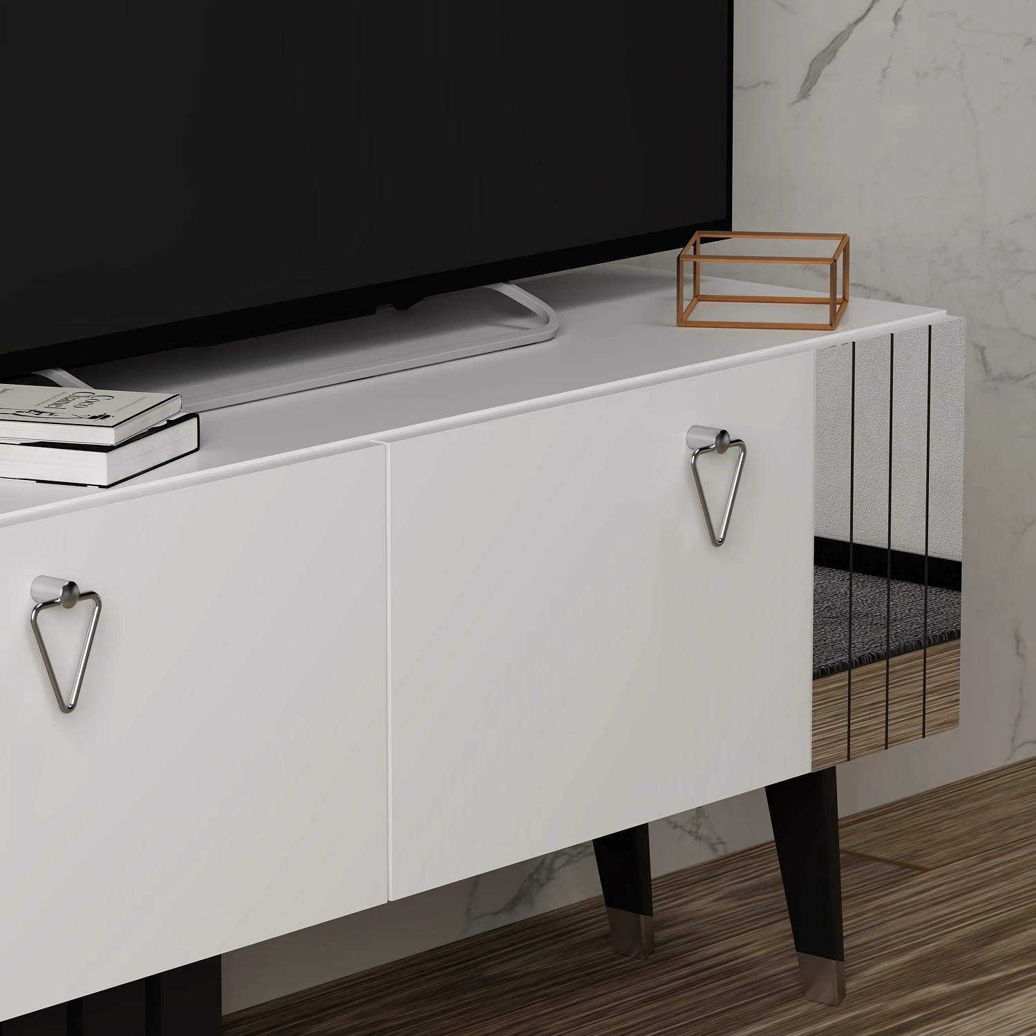 Komodë TV Hanah Home, Tarab, e bardhë