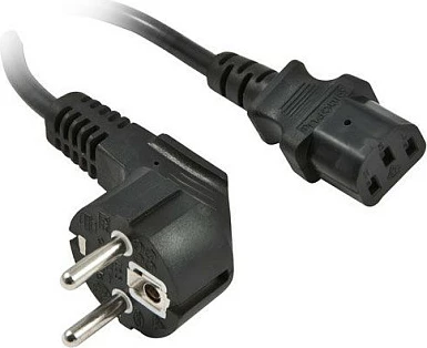 Kabllo rryme Synergy21, Schuko (CEE7/7) në IEC C13, 0.5 m, e zezë