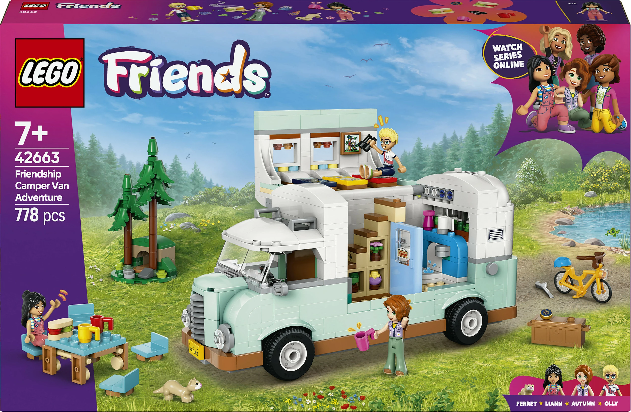 Set ndërtimi LEGO Friends 42663 Wohnmobil, 778 pjesë, multikolor