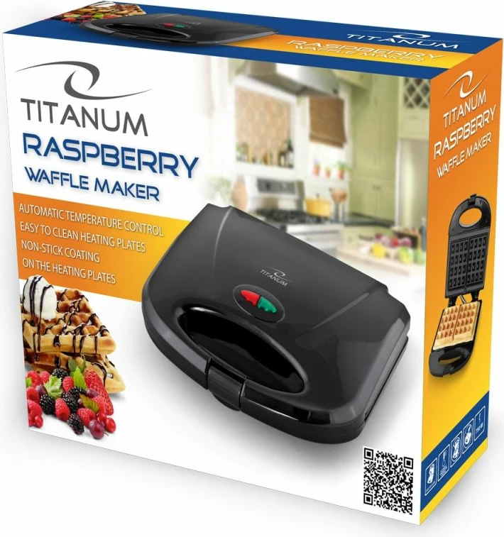 Aparat për waffle TITANUM Raspberry TKT003, i zi