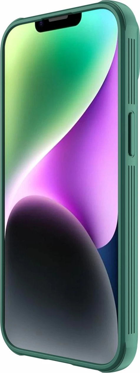 Mbështjellës Nillkin CamShield Pro për iPhone 14 Plus, me kapak kamere, Gjelbër