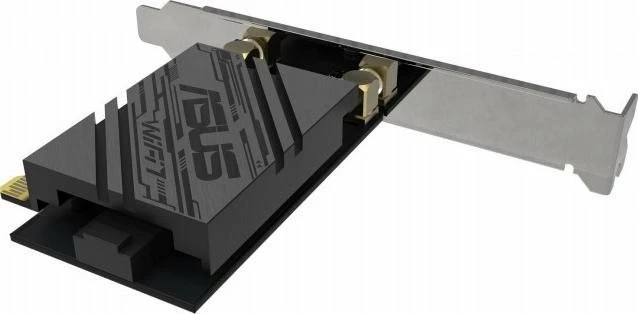 Kartë rrjeti Wi‑Fi Asus PCE-BE92BT PCIe, deri 5764 Mbps, Bluetooth 5.4, e zezë