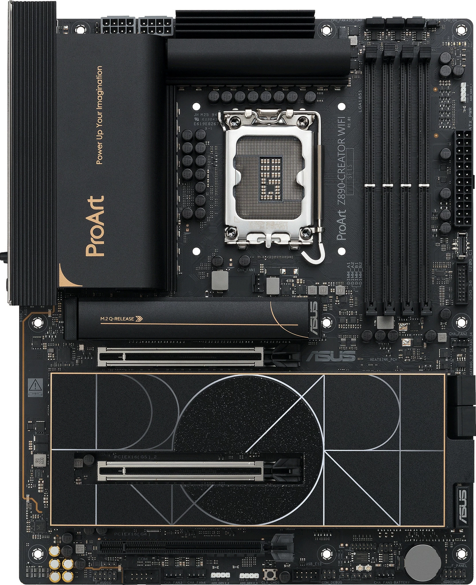 Pllakë amë ASUS PROART Z890-CREATOR WIFI, Intel, LGA 1851, DDR5-SDRAM, 192 GB, e zezë