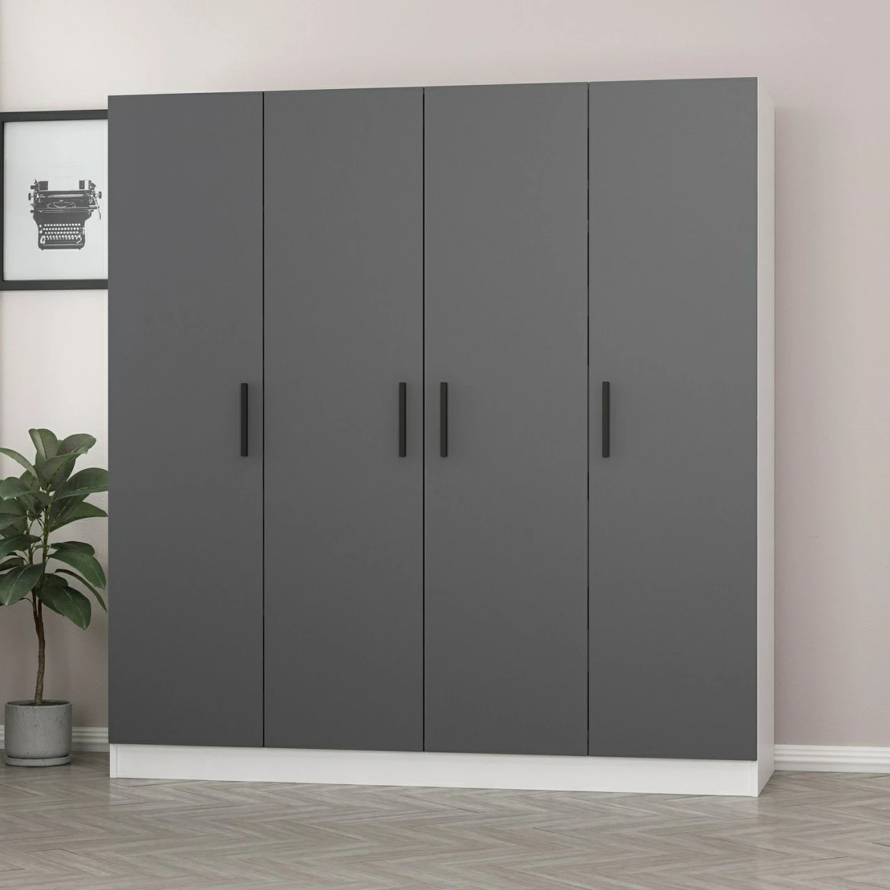 Dollap Skye Decor, ngjyrë antracit, 180x210x52cm, 5051