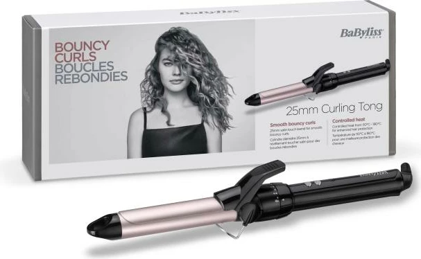 Mashë për kaçurrela, BaByliss C325E Pro 180 25mm, e zezë/ari