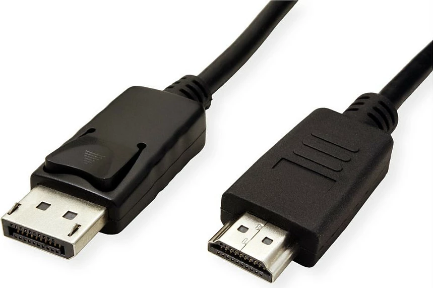 Kabllo ROLINE 11445780 DisplayPort në HDMI, 1m, 60Hz, e zezë