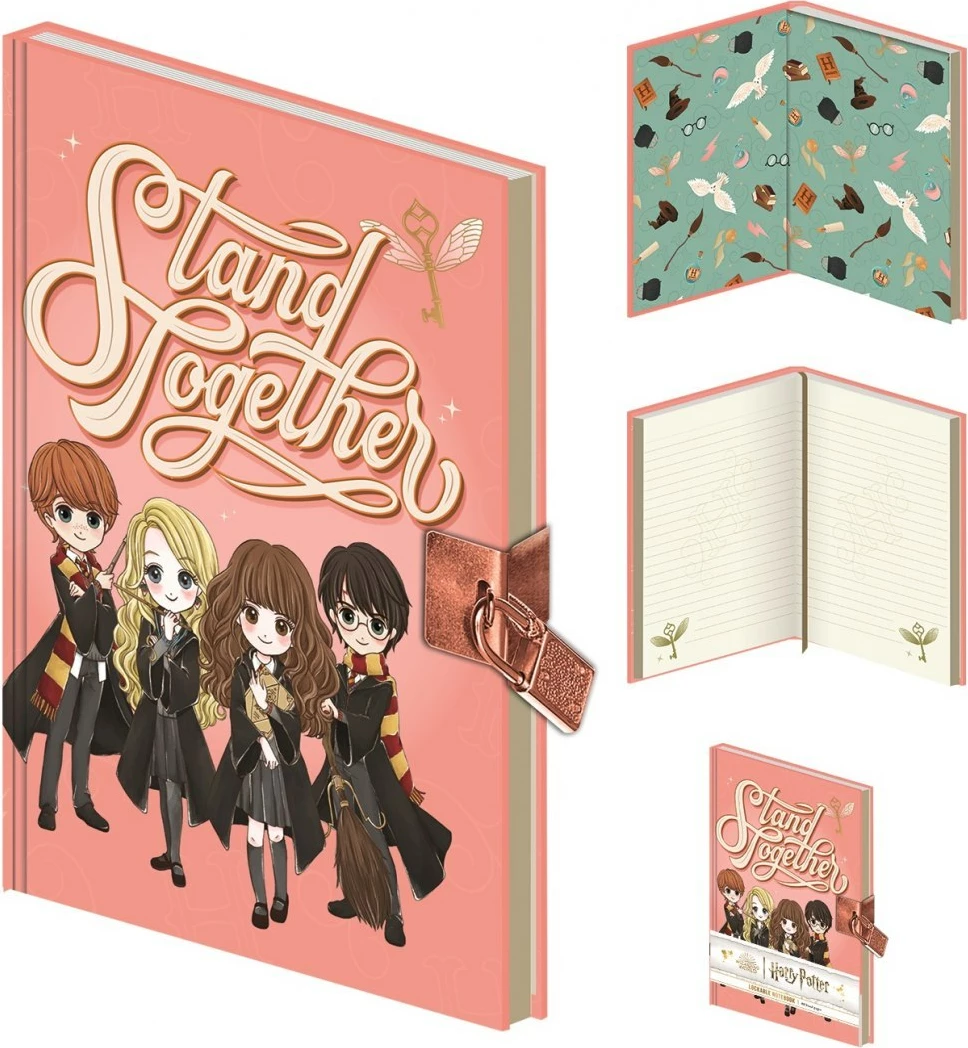 Bllok shënimesh me dry Pyramid International Harry Potter "Stand Together" A5, portokalli