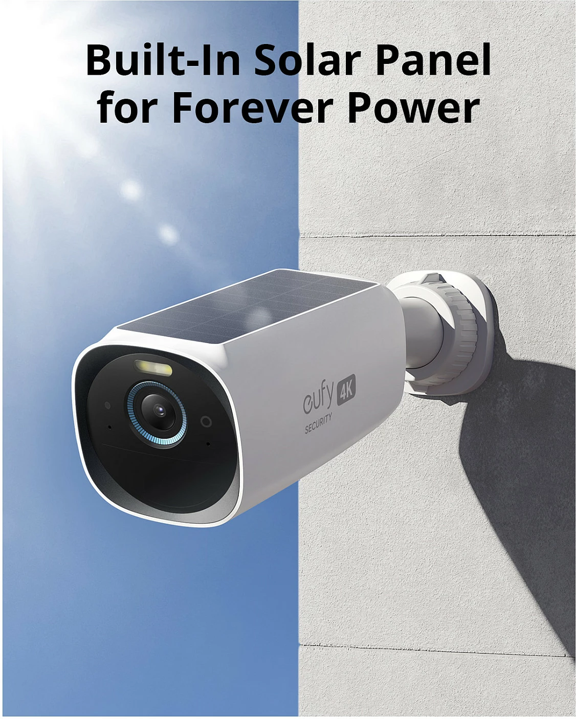 Kamerë sigurie EUFY eufyCam 3, 4K, set 2+1 me Solar, SSD 1TB, bardhë/zezë