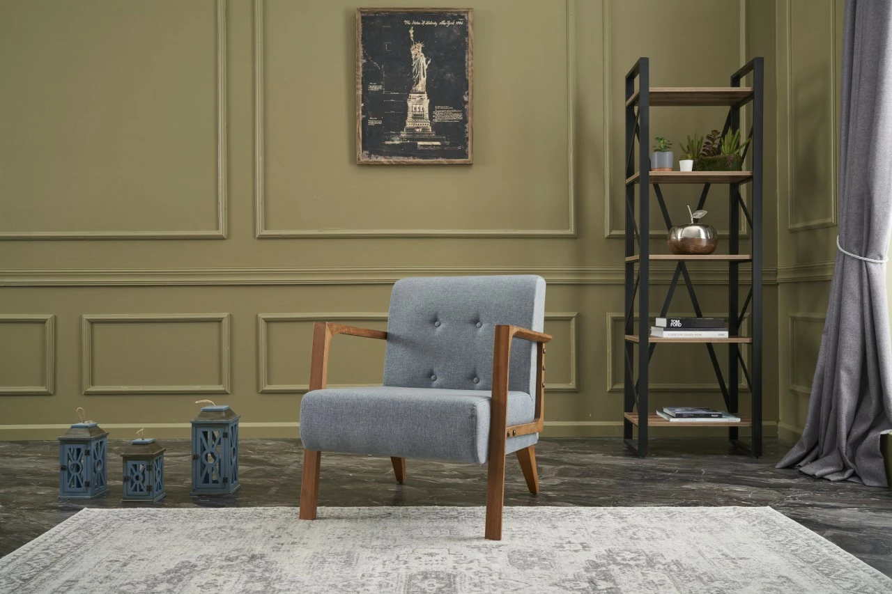 Karrige Wing, Atelier del Sofa, ngjyrë kaltër e çelët