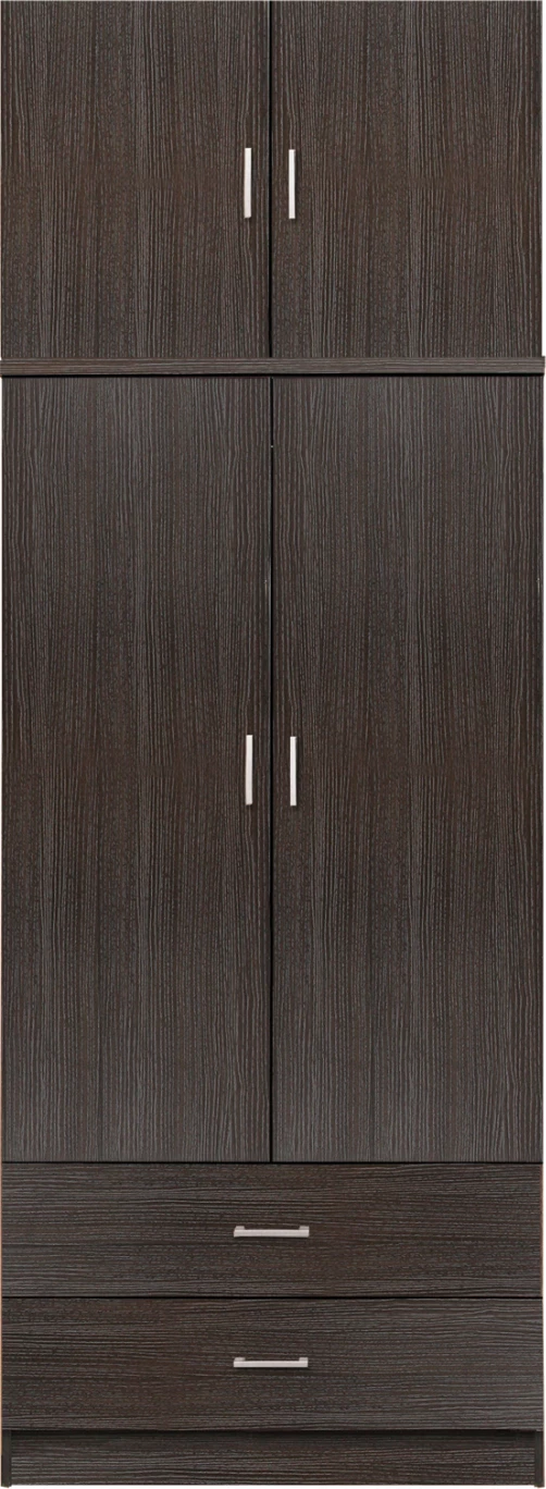 Dollap 2 dyer me papafingo dhe 2 sirtarë Zebrano 80x42x241