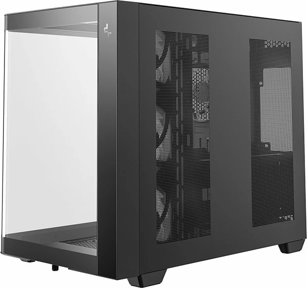 Kasë Deepcool CG530U 4F, Midi Tower, xham i kalitur panoramik, 4 ventilatorë ARGB, ATX/mATX/ITX, USB-C, e zezë