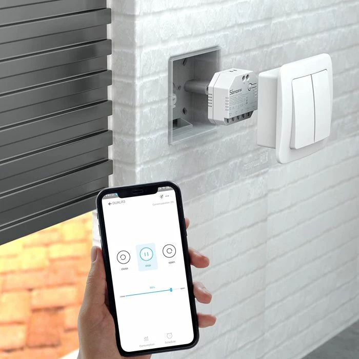 Switch smart Wi‑Fi 2-kanalësh SONOFF DUALR3, kontroll për perde/roleta, matje energjie, 100–240V 10A, 3300W, i bardhë 6