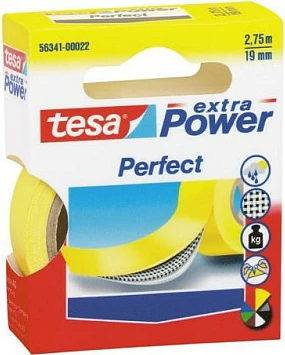 Shirit ngjitës Tesa extra Power Perfect, 19 mm, 2.75 m, i verdhë