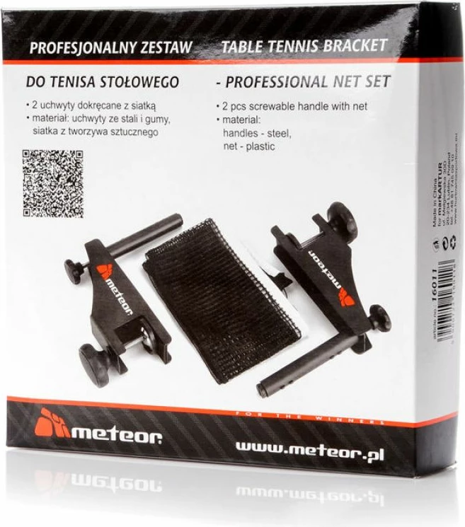 Rrjetë për pingpong Meteor, e zezë