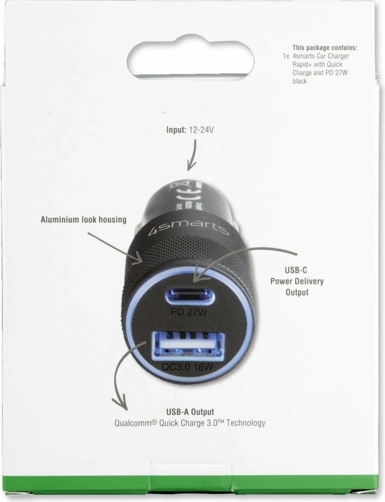 Karikues auto 4smarts 464448, 12 V, 3 A, i zi