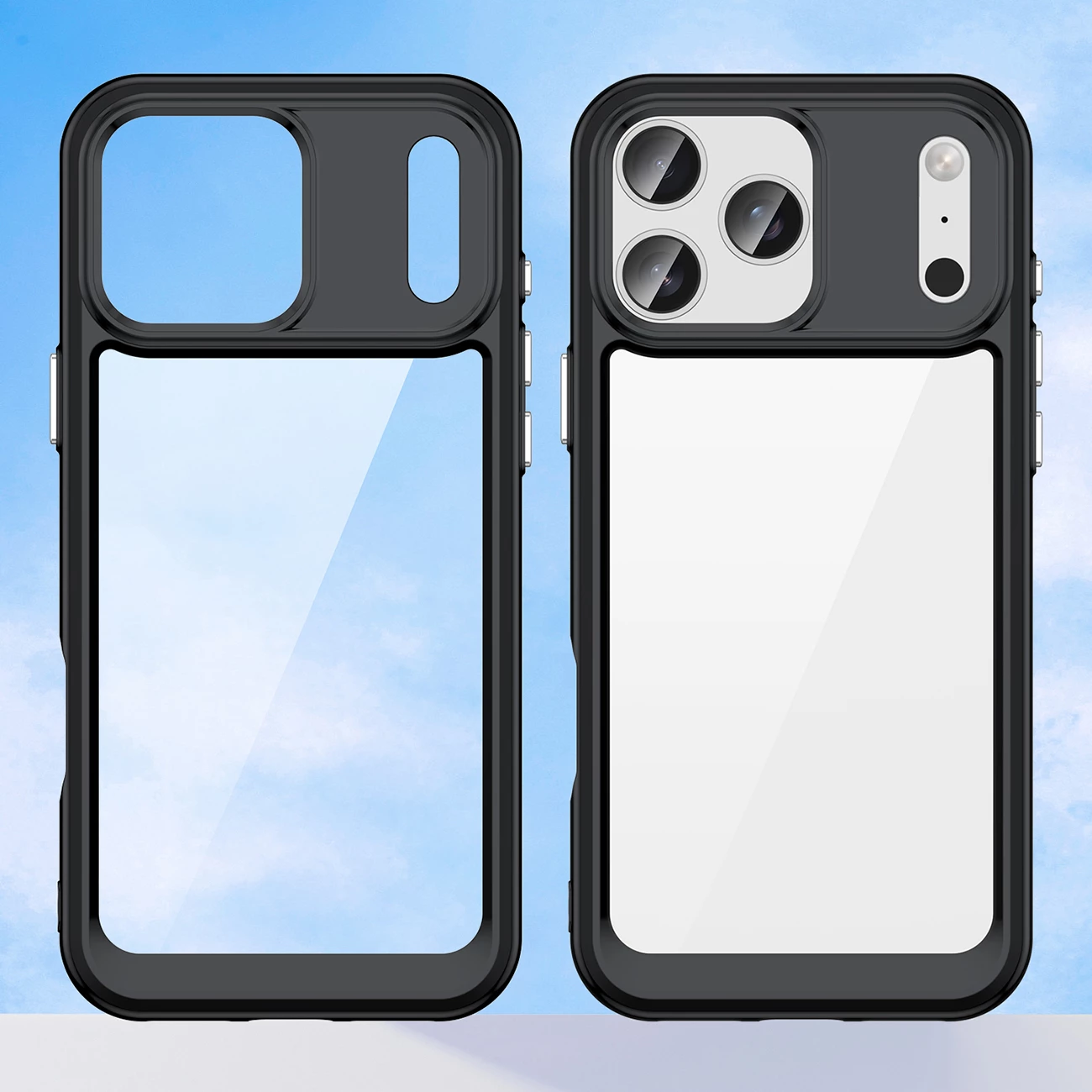 Mbështjellës Hurtel Outer Space për iPhone 17 Pro Max, MagSafe, i zi transparent