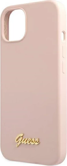 Mbështjellës Guess GUHMP13MLSLMGLP për iPhone 13 6.1", silikon, MagSafe, rozë e çelur