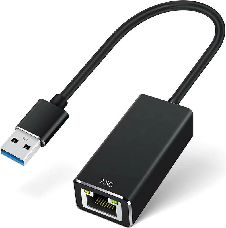 Adapter USB-A në Ethernet VALUE 2.5G, USB 3.2 Gen 1, i zi