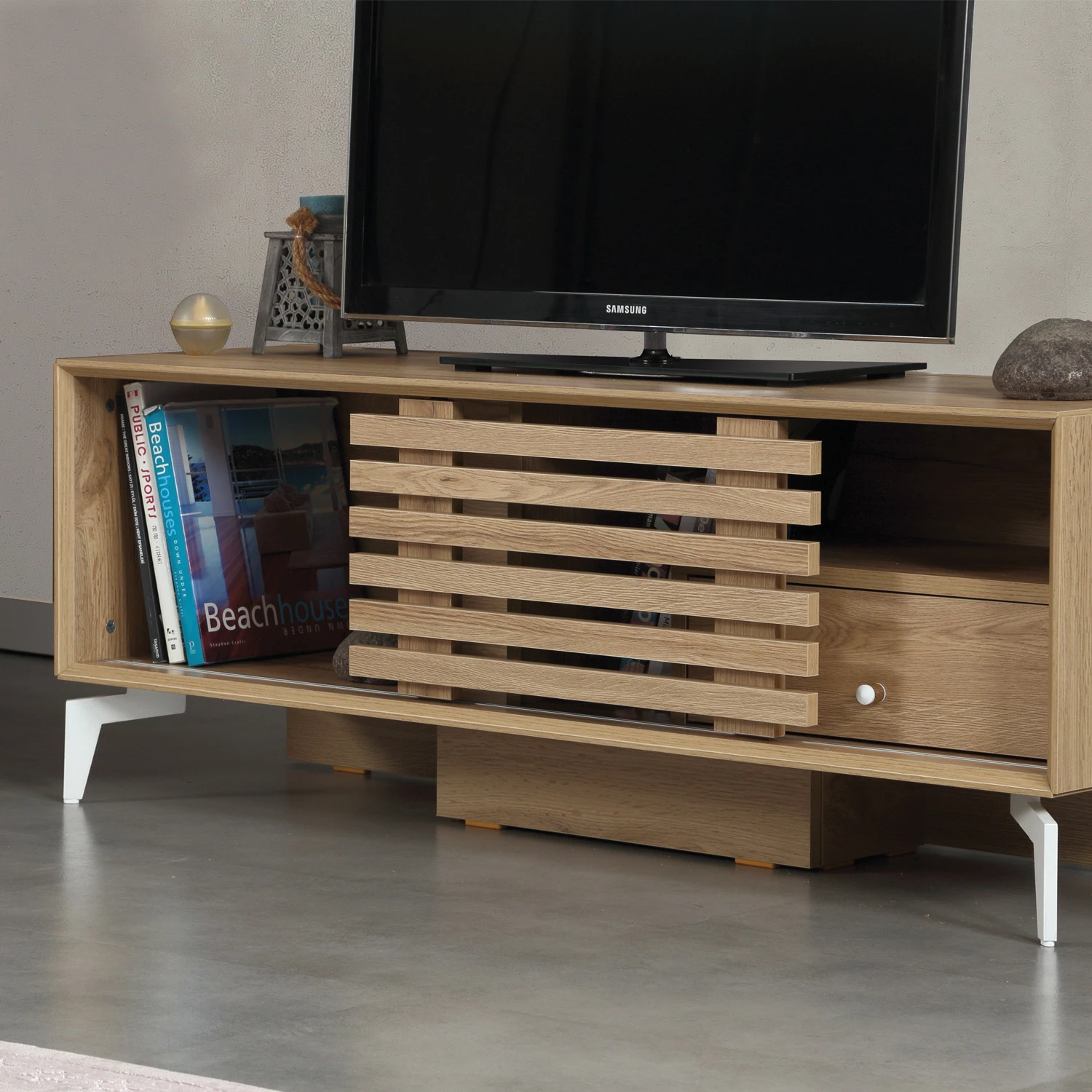 Komodë TV Hanah Home, Lulu 125, ngjyrë lisi