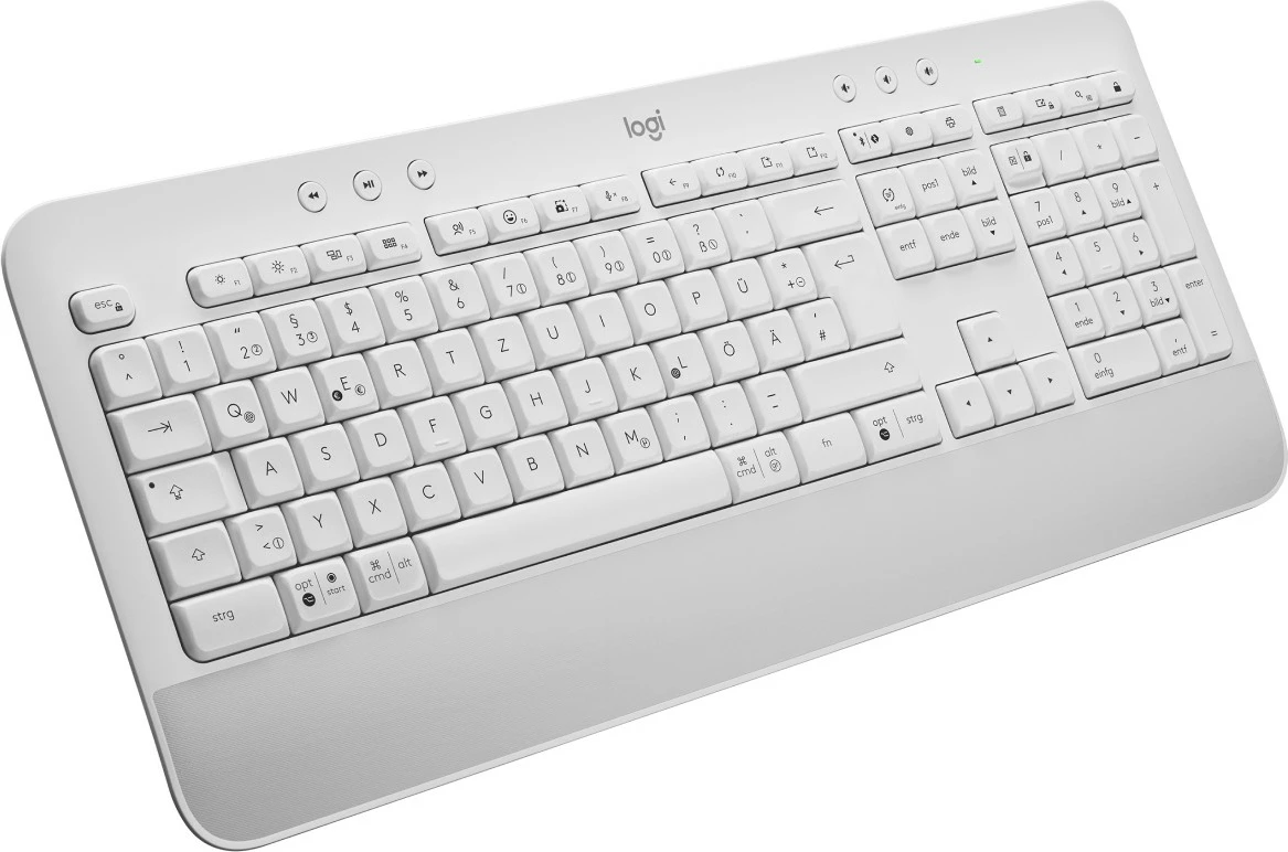 Tastierë Logitech SIGNATURE K650, Wireless, Bluetooth, Membranë, QWERTZ, Bardhë